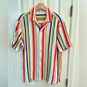 ZARA Striped Resort Shirt